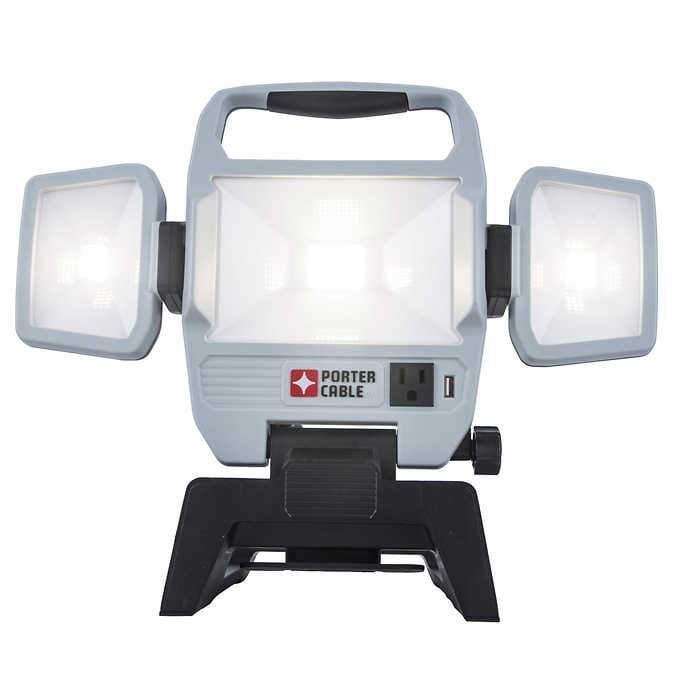 Porter Cable Triple Head Folding Work Light - Walmart.com - Walmart.com