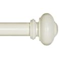 thumbnail image 3 of Ivilon Drapery Window Curtain Rod - Knob Design, 1 Inch Rod, 120 to 240 Inch. Ivory/White, 3 of 7