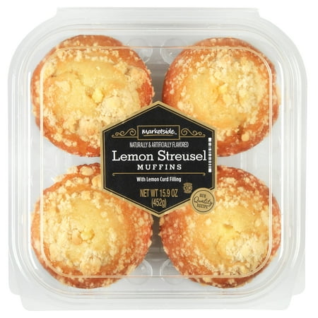Lemon Streusel Muffins with Lemon Curd Filling, 4 Count, 15.9 oz