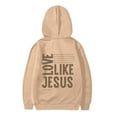 thumbnail image 6 of WOYY Hoodies for Girls Jesus Letter Print Casual Pullover Hooded Sweatshirt, Sizes 7-8, 6 of 7