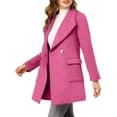 thumbnail image 5 of Allegra K Women's Elegant Shawl Collar Lapel Belted Long Trenchcoat, 5 of 8