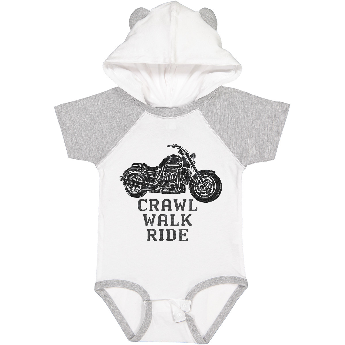 Inktastic Crawl Walk Ride Motorcycle Boys or Girls Baby Bodysuit