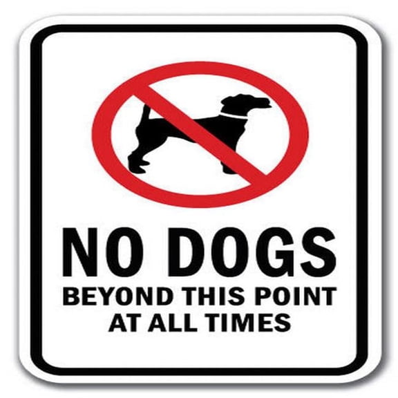 SignMission  12 x 18 in. No Dogs Beyond This Point At All Times Heavy Gauge Aluminum Sign
