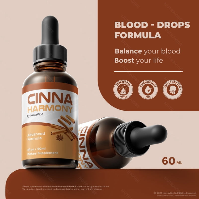 (3 Pack) Cinna Harmony Drops – Daily Liquid Formula with a Clean, Natural Blend to Support Natural Flow, Balanced Levels & Healthy Circulation | Convenient for Consistent Use (90 Servings)