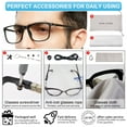 thumbnail image 7 of MARE AZZURO Lightweight Reading Glasses Men Designer Readers 1.00 1.25 1.50 1.75 2.00 2.25 2.50 2.75 3.00 3.50 4.00 5.00 6.00 (Black, 3.5), Polycarbonate Lens, 7 of 7