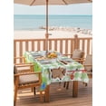 thumbnail image 2 of Outdoor Tablecloth with Umbrella Hole for Patio/Picnic/Party/Camping, Groundhog Day Waterproof Table Cloth Rectangle Table Cover Washable, Colorful Ribbon Green Plaid Spring (60"x 102"), 2 of 8