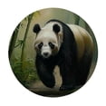 thumbnail image 4 of WYYP Panda Bear Bamboo Forest Round Tablecloth 100% Polyester Table Cover White, 4 of 8