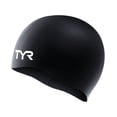 thumbnail image 2 of (2 pack) TYR Silicone Swim Cap for Men and Women – Wrinkle-Free, Durable & Tear Resistant, Low Drag Training & Competition Cap, Black, 2 of 3