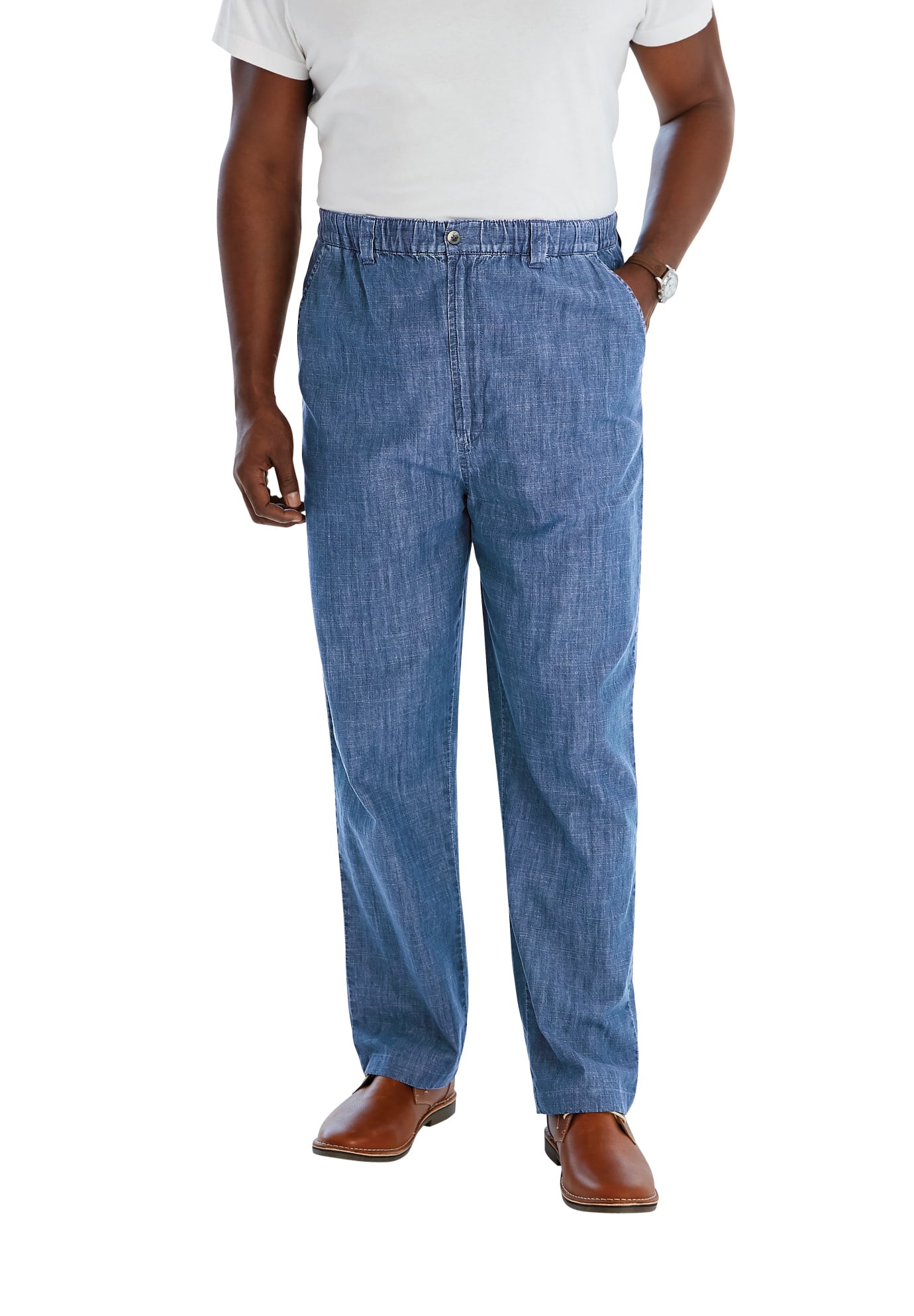 big and tall full elastic waist jeans