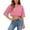 A-Pink115, variant on Yuanlong Womens T-Shirts Y2k Mesh 3/4 Sleeve Cropped Top Breathable Drop Shoulder Loose Fit Sporty Casual Sylish Street Tee Top