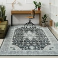 thumbnail image 4 of Homore Traditional Pattern Mystic Medallion Area Rug, 9' x 11', Gray, 4 of 7