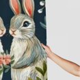 thumbnail image 3 of Rabbits flowers leaves shower curtain for Bathroom Shower Curtain Set with Hooks, 3 of 7