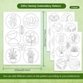 thumbnail image 2 of 4Sheets 32Pcs Boho Elements Water Soluble Embroidery 11.7x8.3inch Round Plants Mountains Stick and Stitch Embroidery Paper Stabilizer Hand Sewing for Shirts Coats Bags, 2 of 9