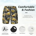 thumbnail image 6 of Picia Excavator At Work pattern Mens Swim Trunks with Compression Liner Stretch Beach Shorts Quick Dry with Zipper Pockets No-Chafing Board Shorts-XX-Large, 6 of 9