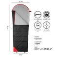 thumbnail image 3 of (4 pack) Slumbertrek Micro Tapered Sleeping Bag, Minimum Temperature +10oC / +54oF, Product Size 31.5x84 in, Black Red Color, 3 of 9