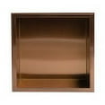 thumbnail image 5 of ALFI brand ABNP1212-BC 12" x 12" Brushed Copper PVD Stainless Steel Square Single Shelf Shower Niche, 5 of 8
