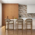 thumbnail image 6 of Americana Mid-Century Modern 30.5" Cane Back Bar Stool Taupe Beige, 6 of 8