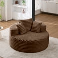 thumbnail image 6 of Comfy Cloud Round Accent Chair, Fluffy Barrel Chaise Lounge with Removable Cover, No Assembly Needed, 6 of 8