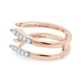 thumbnail image 3 of AFFY White Natural Diamond Wrap Enhancer Solitaire Ring In 10k Rose Gold (0.5 Cttw), 3 of 6