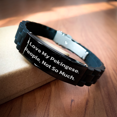 thumbnail image 2 of Pekingese Dog Lovers' Humorous Gifts, 'I Love My Pekingese. People, Not So Much.' Glide lock Clasp Black Stainless Steel Adjustable Bracelet for Men, From Dad to Pekingese Dog Enthusiasts, 2 of 4