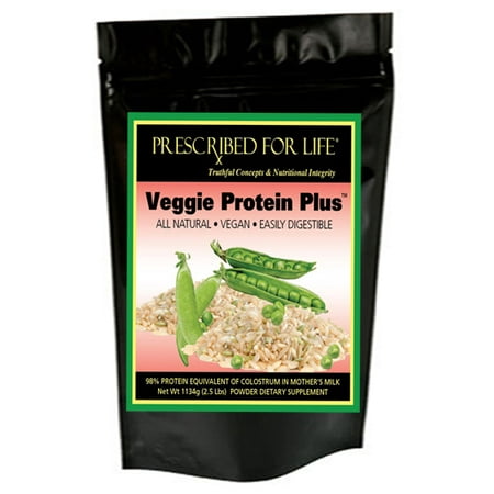 Veggie Protein Plus (TM) - Brown Rice & Non-GMO Yellow Pea Proteins - ING: Organic Rice (Best Pea And Rice Protein Powder)