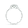 thumbnail image 2 of ANGARA Natural Composite Diamond Halo Engagement Ring in 14K White Gold for Women (Size-2.45mm| Color-G| Clarity-VS2) | April Birthstone, Anniversary, Jewelry Gift for Women | Natural Diamond Ring, 2 of 8