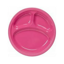 Magenta Plastic Divided Banquet Dinner Plates