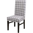 thumbnail image 1 of Dining Chair Cover Set Stretch Spandex Short Dining Chair Slipcovers Removable Washable Decorative Chair Protector Seat Covers for Dining Room Home Wedding Banquet Party Hotel Decor (Grey-03, 2 Pack), 1 of 8