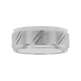thumbnail image 2 of Mens Tantalum Slanted Design Step Edge Wedding Band - Tantalum Ring, 2 of 3