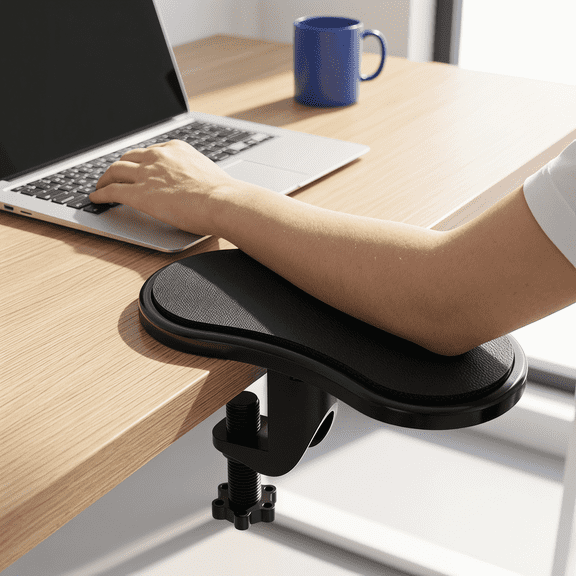 Adjustable Wrist Support, Ergonomic Extending Desk Support for Computer Use, Black