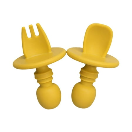 

Silicone Baby Utensils Baby Spoon Fork Baby Led Weaning Baby Feeding Supplies