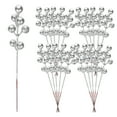thumbnail image 2 of HORIALENCE Glitter Berries Picks Silver Christmas Decorative 30Pcs 7Inch Stem, 2 of 9