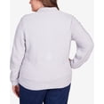thumbnail image 5 of Alfred Dunner Womens Plus-Size Chenille Metallic Zip Front Cardigan, 5 of 6