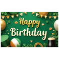 thumbnail image 4 of Decorative Design Happy Birthday Banner Clover Decoration Party Decoration Gold Coins Celebration for Birthday Party Indoor Decoration Holiday Celebration, 4 of 7