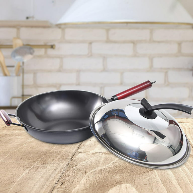 Stainless steel lid for induction wok pan - 36cm