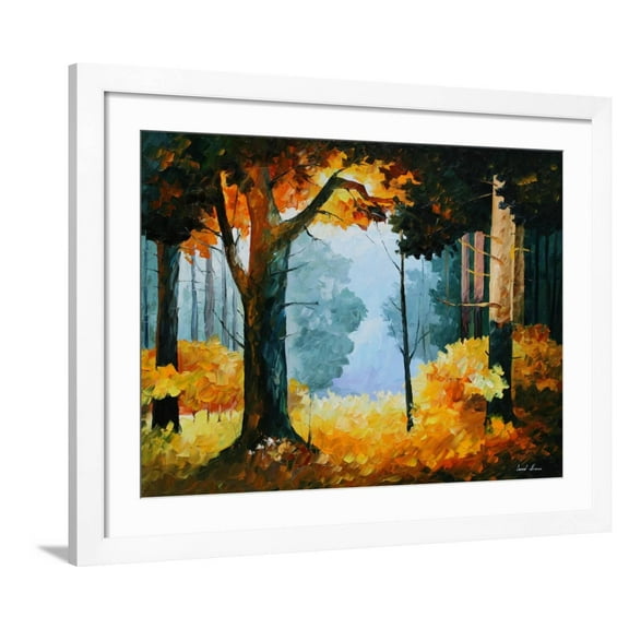 Art.com Pine Wood Art Print by Leonid Afremov, White Frame Wall Art, 40" x 32"