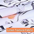 thumbnail image 6 of Tier Curtains, Blue Flower Watercolor Kitchen Curtains, Blue Gray Floral Rod Pocket Window Treatment Tier Pair for Kitchen Bathroom RV Basement Laundry, Set 2, 26 Inch Wide 24 Inch Long, 6 of 6
