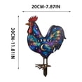 thumbnail image 2 of Sktrjpolfis Double Sided Painted Rooster Yard Stake, 11.8×7.9 Inch Weatherproof Outdoor Lawn Ornament for Flower Bed Backyard Patio Home Garden Decorations, 2 of 5