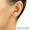 thumbnail image 3 of Tilo Jewelry 10K Yellow Gold Classic Bamboo Chunky Hoop Earrings | 28mm | Large Statement Hoops for Women & Unisex, 3 of 8