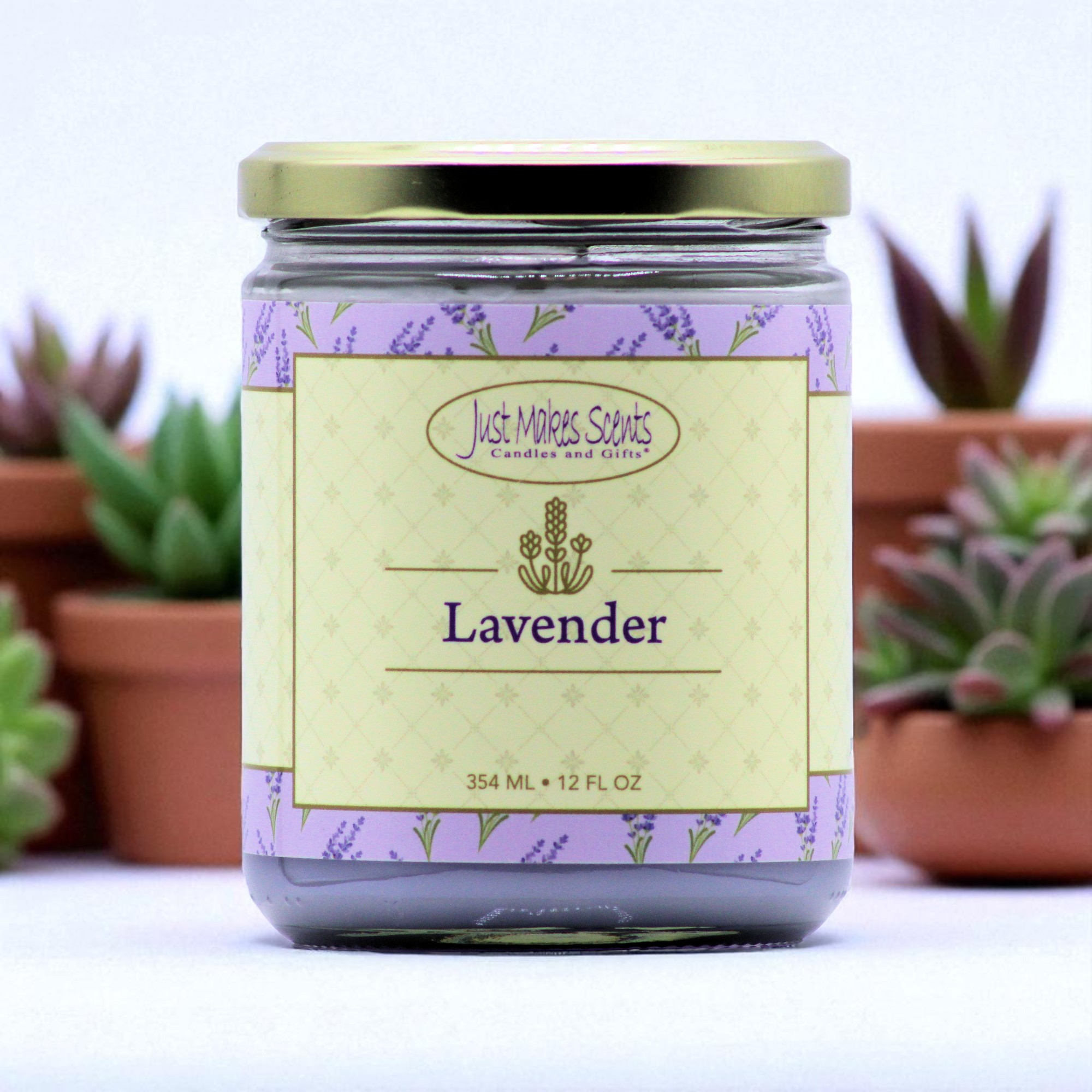 Lavender Salsa Jar Candle 12 oz -Just Makes Scents Candles & Gifts