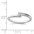 thumbnail image 2 of Auriga Fine Jewelry 925 Sterling Silver Round Diamond Solitaire Engagement Ring Size 6 for Women, 2 of 6