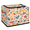 Multicolor 1, variant on CURLYOOT Watermelon Orange Fruit Storage Bin with Zipper Lid, Summer Plant Fabric Storage Basket with Handles, Decorative Foldable Storages Box Clothes Organizer for Closet, Shelf