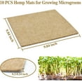 thumbnail image 2 of 10 Pack Jute Plant Grow Mat for Microgreens,Bexikou Hydroponic Grow Pads,Hemp Fiber Mats Sprouting Pads Microgreens Growing Kit for Indoor Organic Wheatgrass Sprouts(9.84" X 9.84" ), 2 of 7