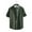 Army Green, variant on COSFO Mock Neck Men's Shirts Short Sleeve Casual Button Down Tops Loose Solid Cotton Mens Shirt
