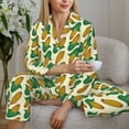 thumbnail image 6 of Daiia Corn for Women's Long-Sleeved Pajama Set – Soft & Comfortable Sleepwear Button-Up Pajamas Cozy Lounge Wear-XX-Large, 6 of 7