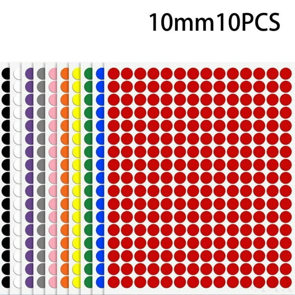 CCOCC 2520 Pcs Dot Stickers Round Colored Dot Stickers Removable Adhesive Label Stickers for Family Office and Study 0.4"