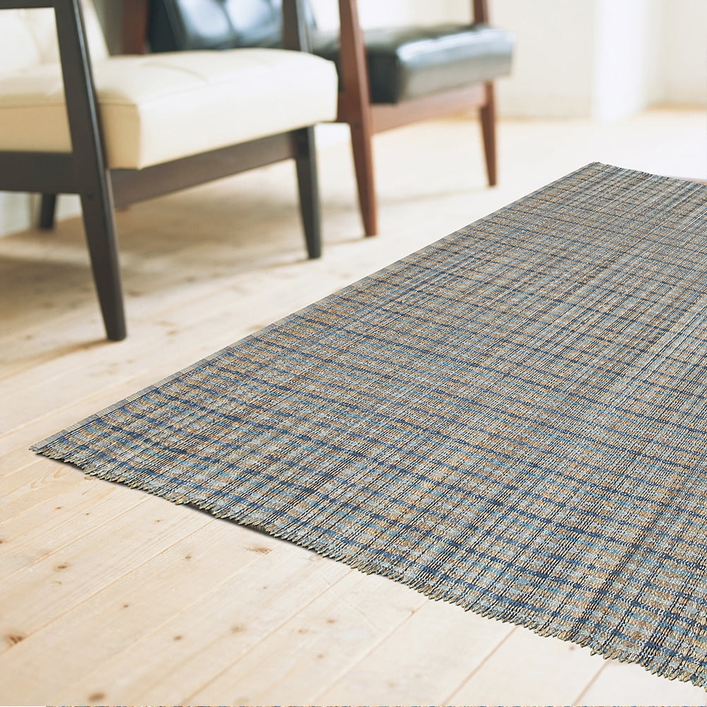 Natural Fiber Brookside Midnight Navy Rectangle 8 ft x 10 ft Plush