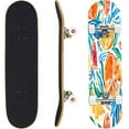 thumbnail image 5 of Skateboards for Beginners Trendy colourful Summer fruits Orange leaves brushed strokes style 31"x8" Maple Double Kick Concave Boards Complete Skateboards Outdoor for Adults family friends Gifts, 5 of 5