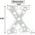 thumbnail image 5 of Colorful Light Up Letters, Silver LED Marquee Letter Lights Battery Operated,16 Colors Glitter Alphabet Letter Sign for Girls Birthday Party Wedding Bedroom Decoration, Letter X, 5 of 5
