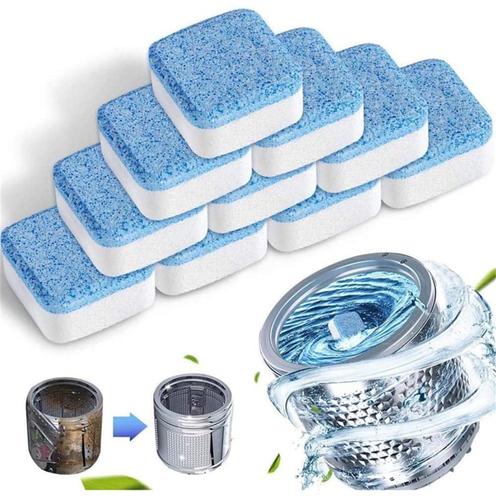 Washing Machine Cleaner Descaler 12 Pack, Washer Cleaner Tub Deep Cleaning Tabs, Clean Inside
